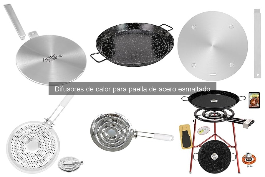 ¿Qué es un difusor de calor para paella de acero esmaltado?