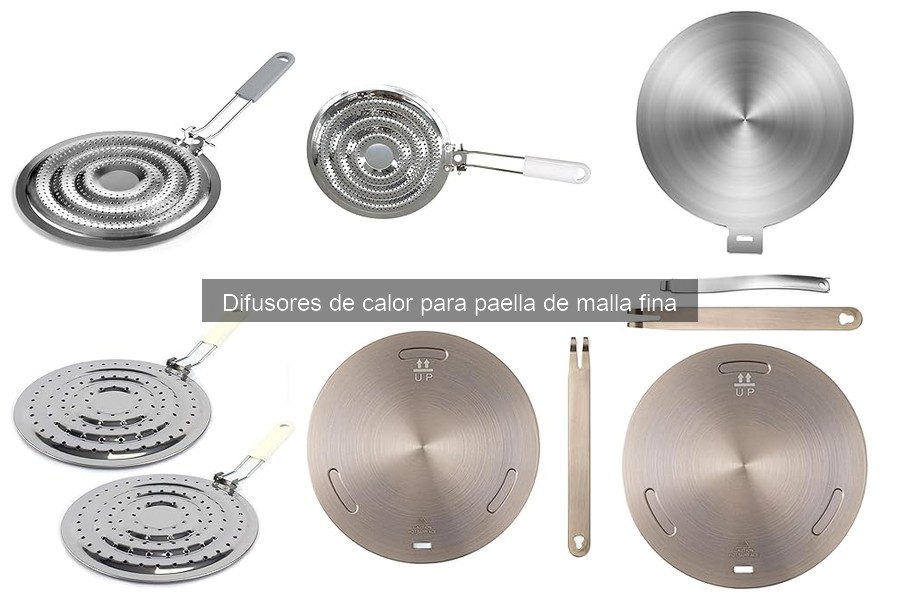 ¿Qué es un difusor de calor para paella de malla fina?