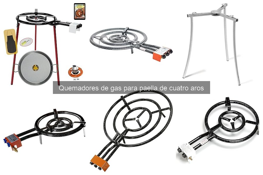 ¿Qué es un quemador de gas para paella de cuatro aros?