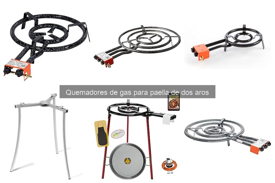 ¿Qué es un quemador de gas para paella de dos aros?