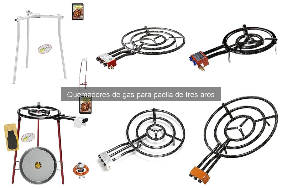 ¿Qué es un quemador de gas para paella de tres aros?