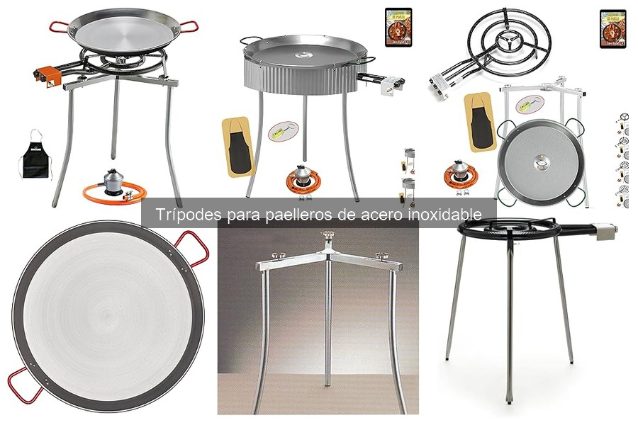 ¿Qué es un trípode para paelleros de acero inoxidable?