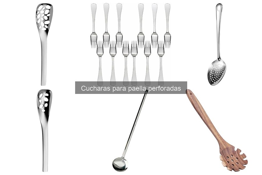 ¿Qué es una cuchara para paella perforada?