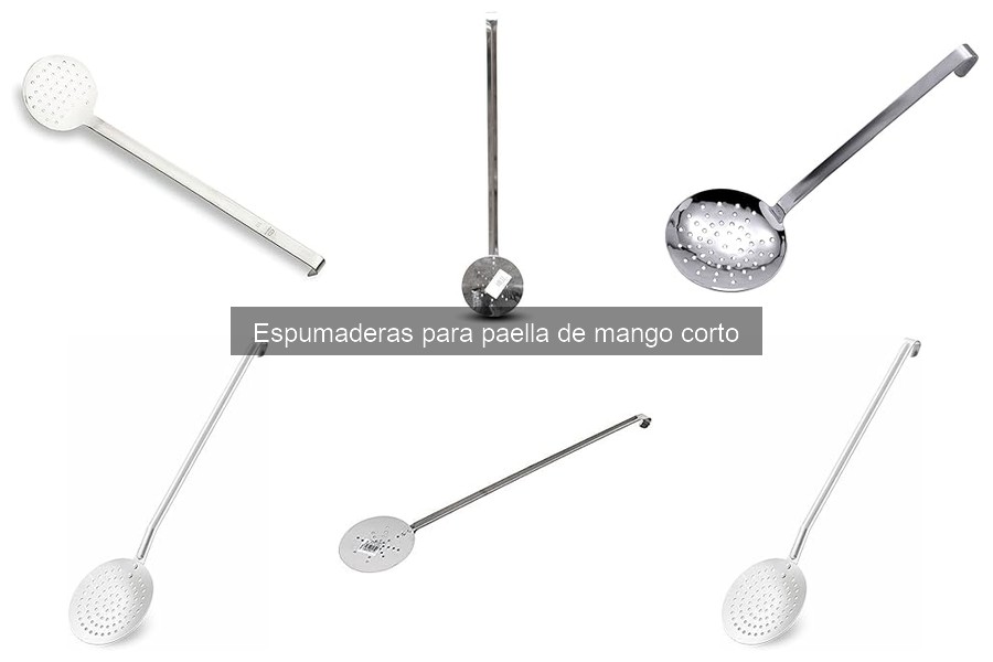 ¿Qué es una espumadera para paella de mango corto?