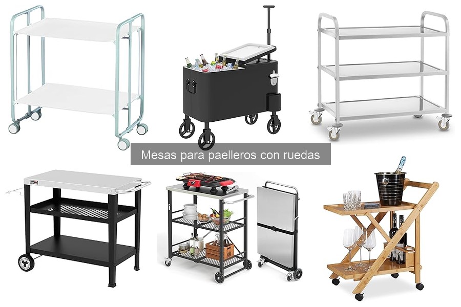 ¿Qué son las mesas para paelleros con ruedas? Guía completa