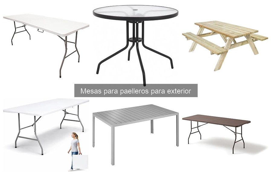 ** Requisitos de espacio para mesa de paellero en exterior