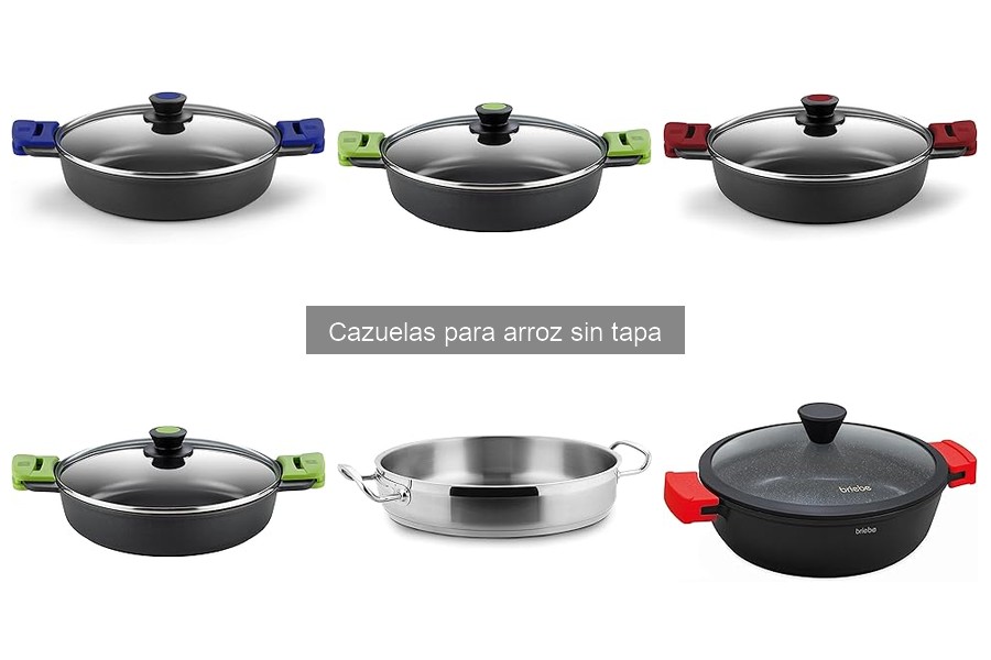 Tipos de cazuelas para arroz sin tapa: materiales y usos