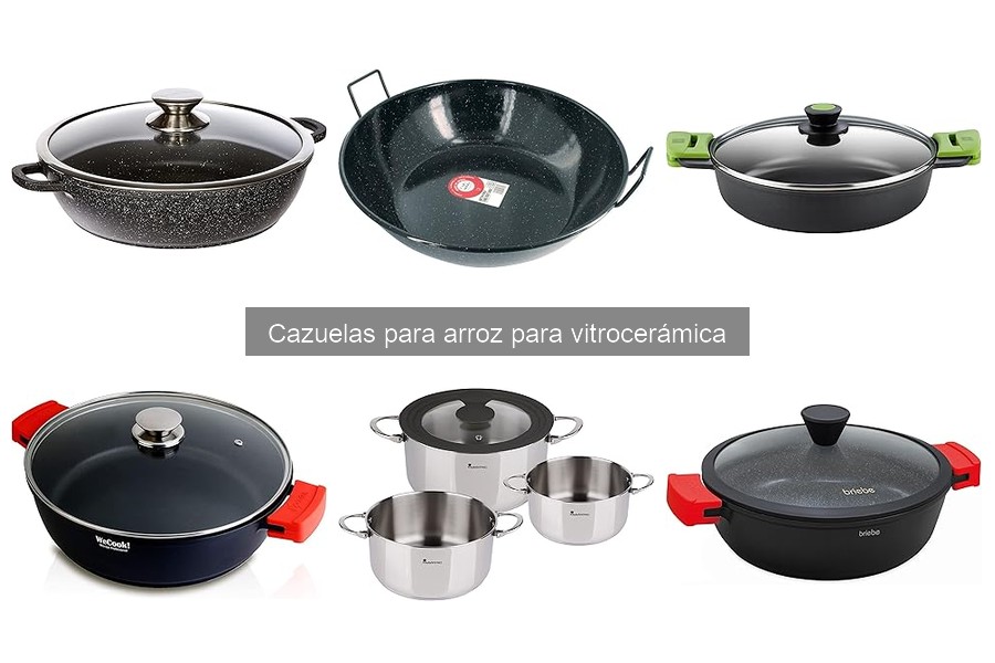 Tipos de cazuelas para arroz y sus características