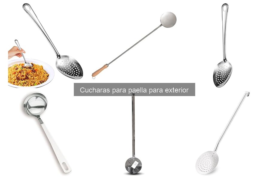 Tipos de cucharas para paella para exteriores: guía práctica