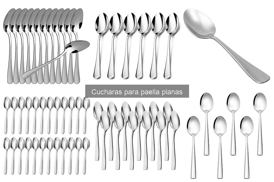 Tipos de cucharas para paella planas: material y diseño