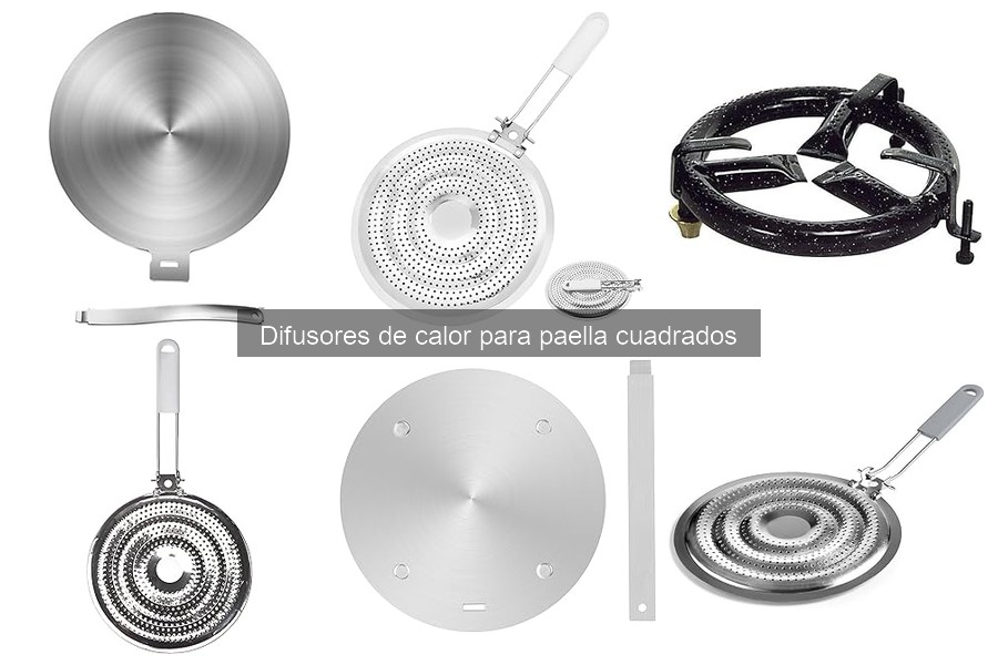 Tipos de difusores de calor para paellas cuadradas