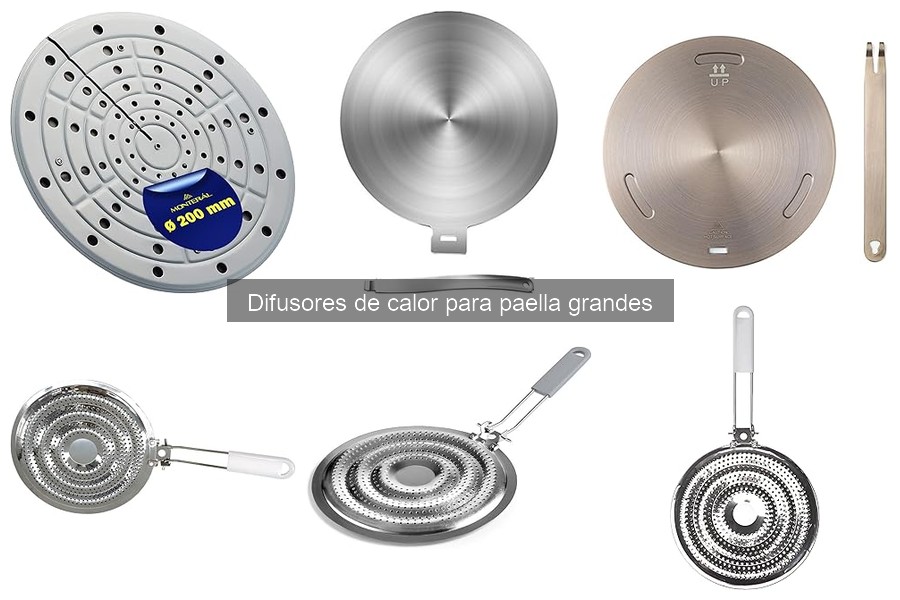 Tipos de difusores de calor para paellas grandes
