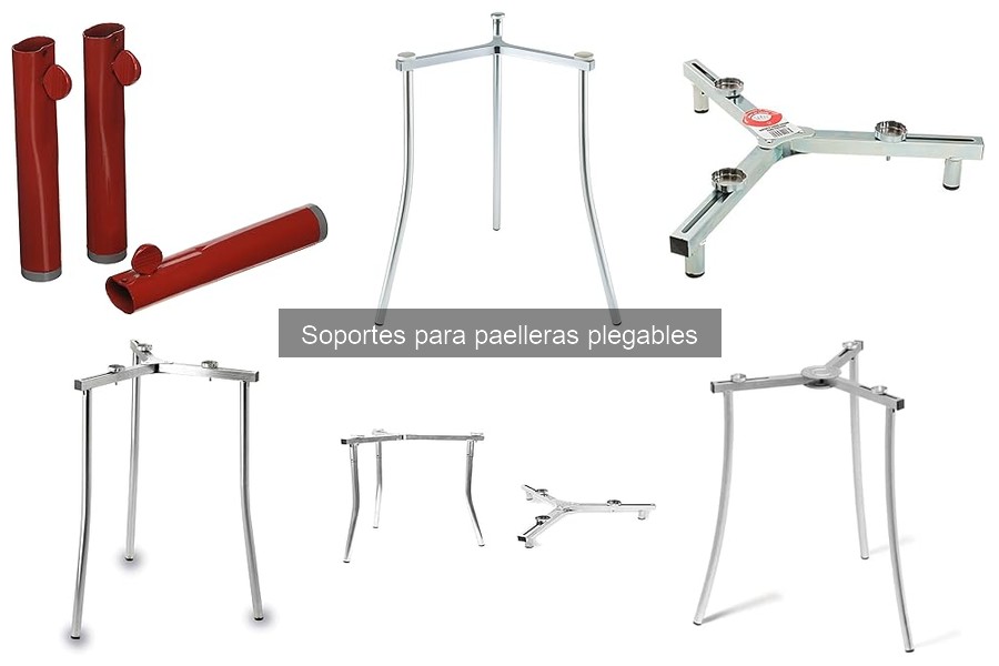 Tipos de soportes para paelleras plegables y sus características