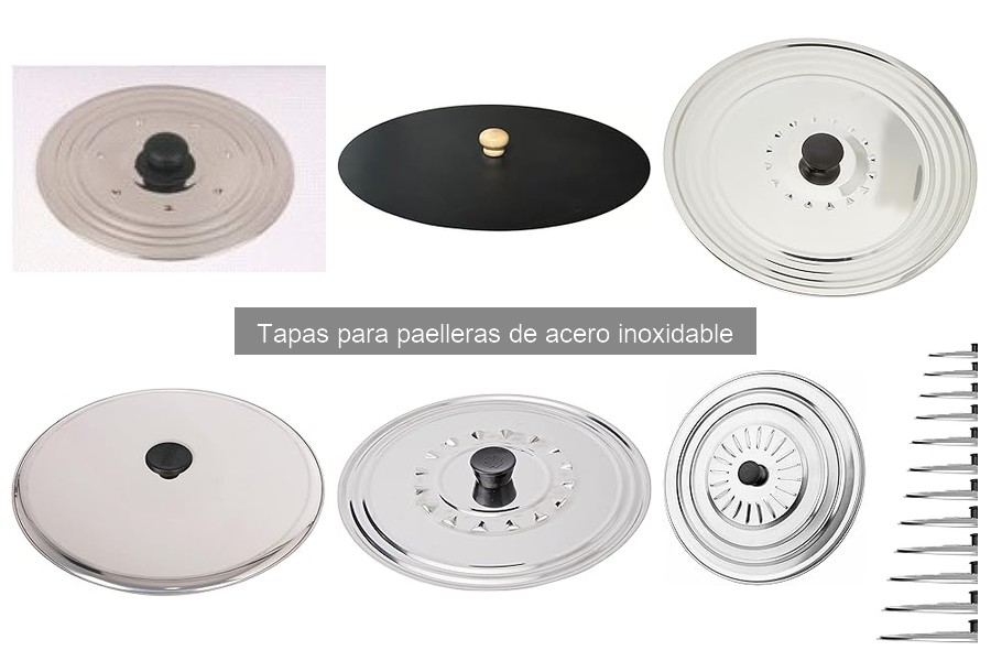 Tipos de tapas para paelleras de acero inoxidable