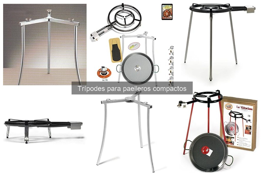 Tipos de trípodes para paelleros compactos: guía completa