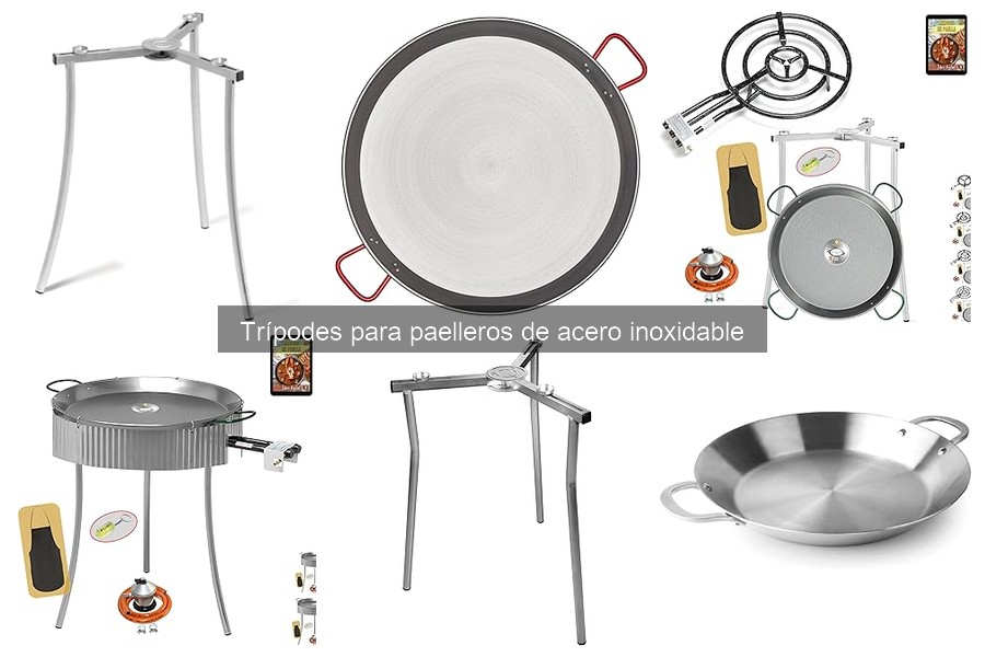 Tipos de trípodes para paelleros de acero inoxidable
