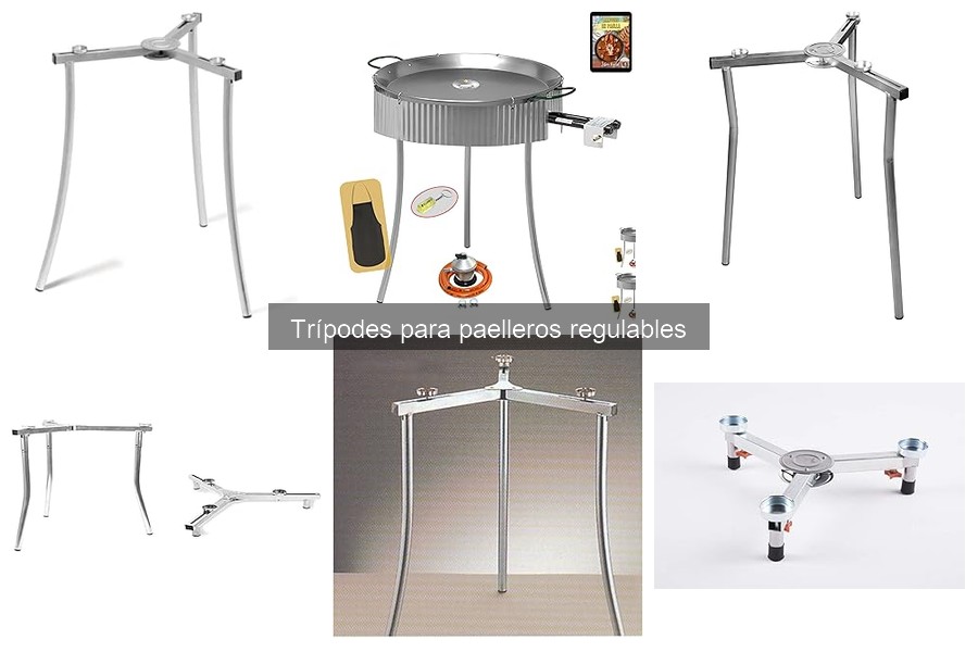 Tipos de trípodes regulables para paelleros: guía completa