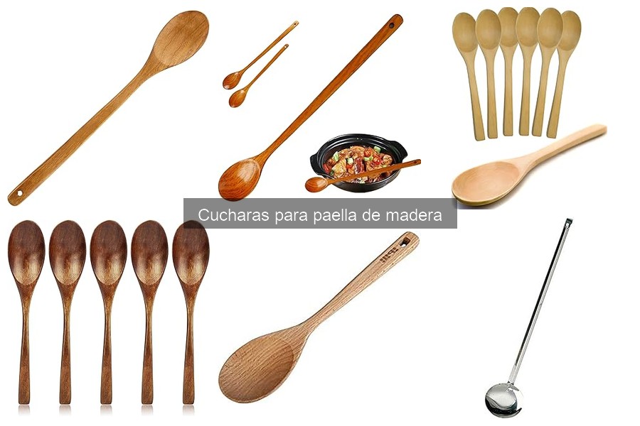 Uso adecuado de cucharas de madera para paella