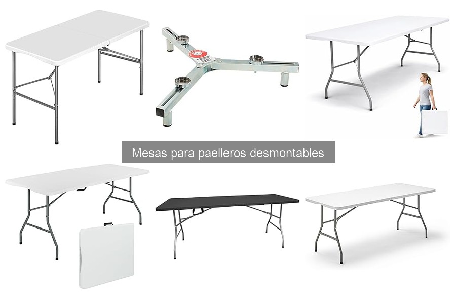 Usos creativos de mesas para paelleros desmontables
